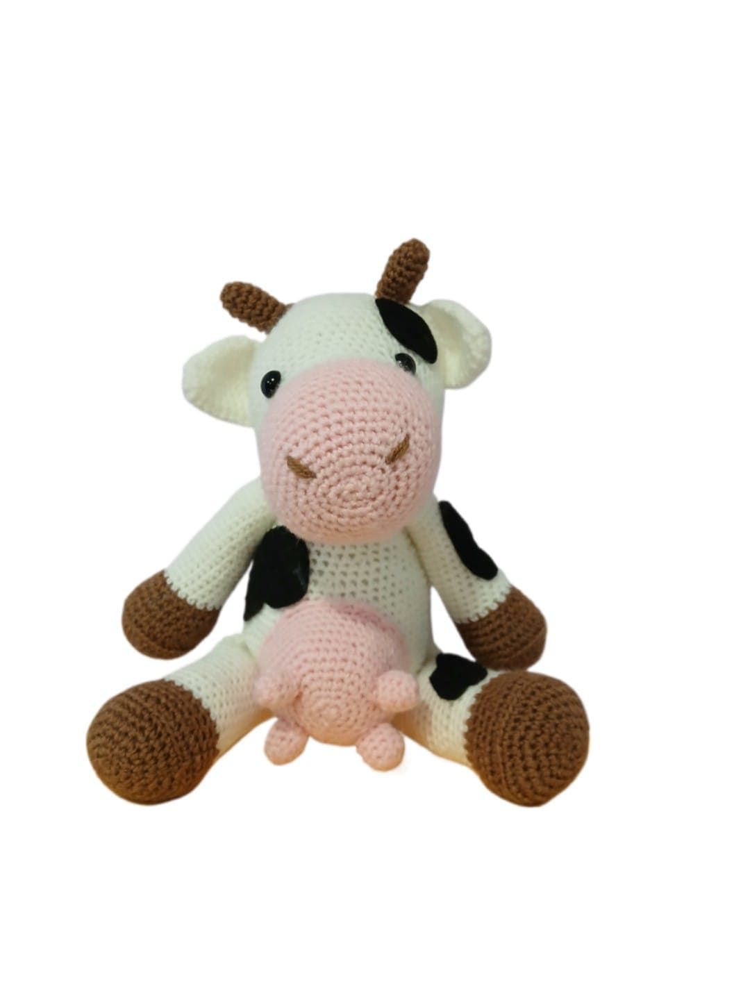 Peluche vaca hecha a mano a ganchillo (amigurumi). - Imagen 1