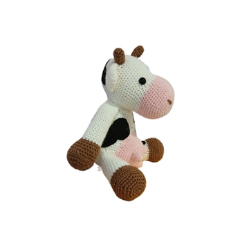 Peluche vaca hecha a mano a ganchillo (amigurumi). - Imagen 2