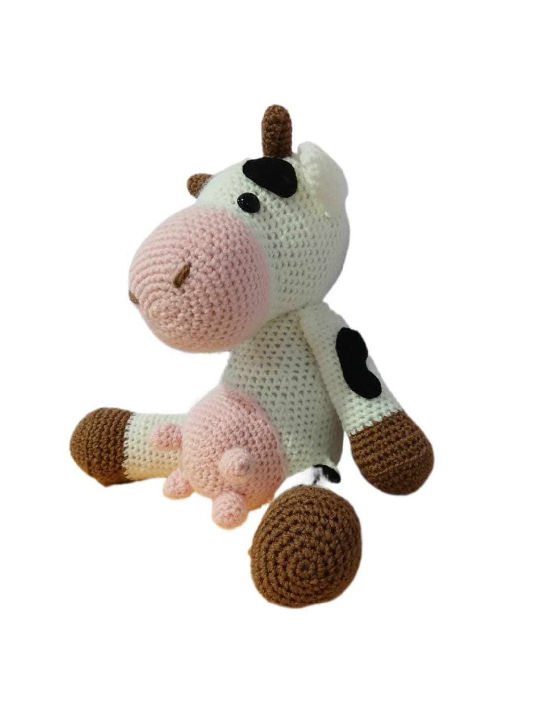 Peluche vaca hecha a mano a ganchillo (amigurumi). - Imagen 5