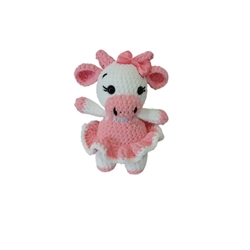 Peluche vaca hecha a mano a ganchillo (amigurumi). - Imagen 1