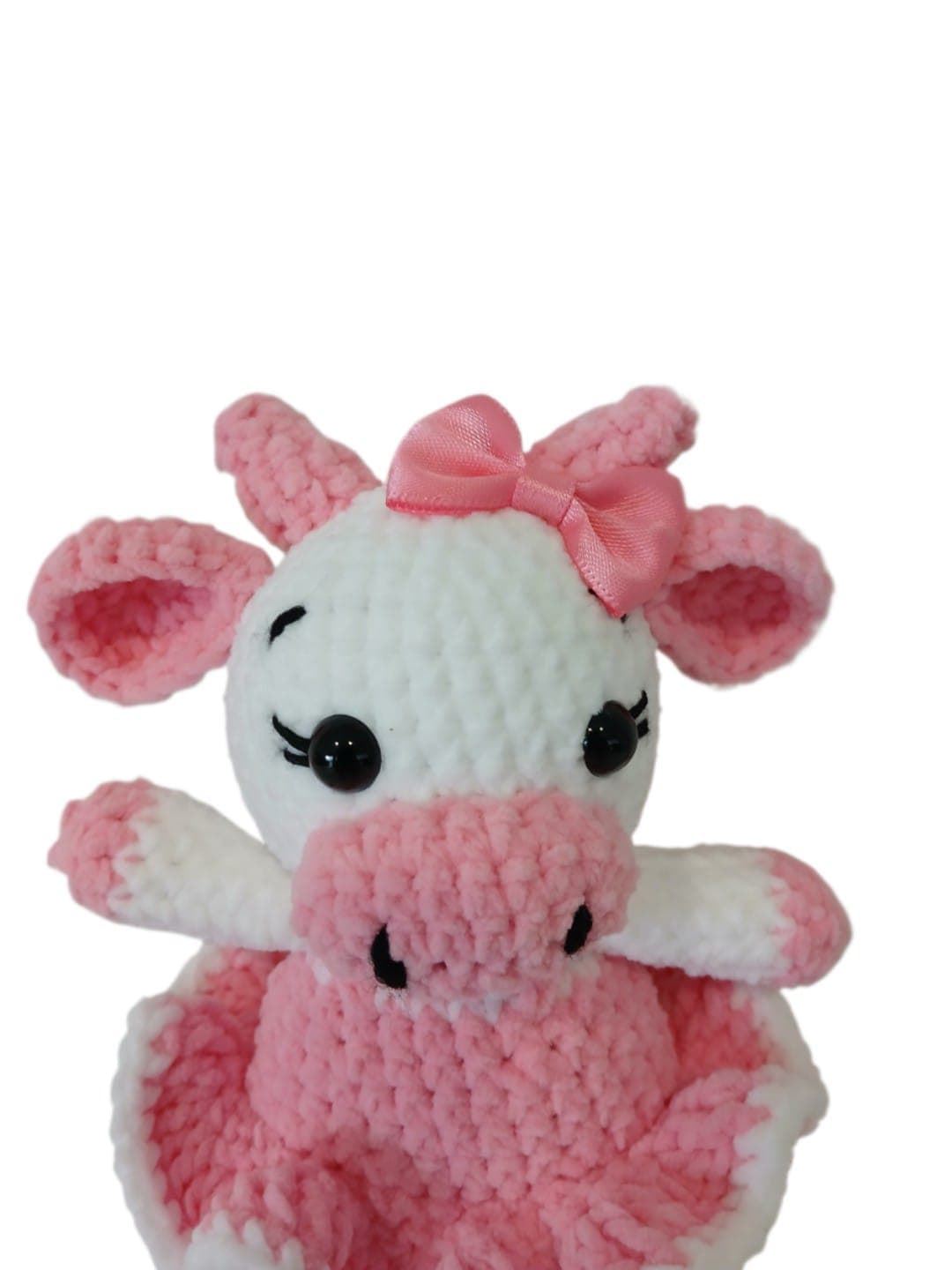 Peluche vaca hecha a mano a ganchillo (amigurumi). - Imagen 4