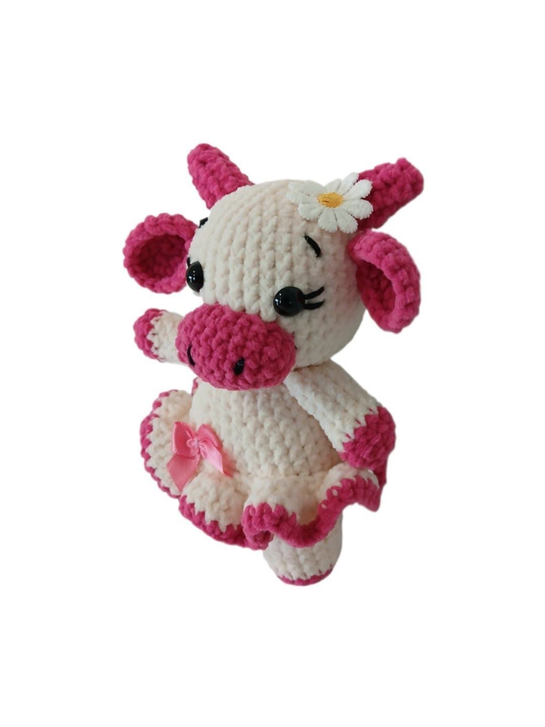 Peluche vaca hecha a mano a ganchillo (amigurumi). - Imagen 2