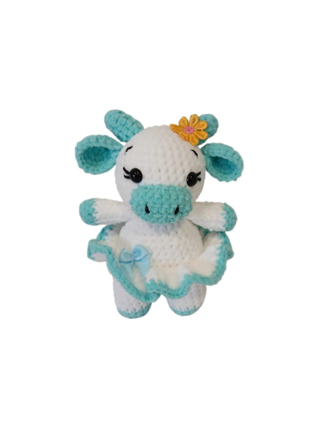 Peluche vaca hecha a mano a ganchillo (amigurumi). - Imagen 1