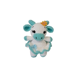 Peluche vaca hecha a mano a ganchillo (amigurumi). - Imagen 1