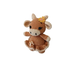 Peluche vaca hecha a mano a ganchillo (amigurumi). - Imagen 2