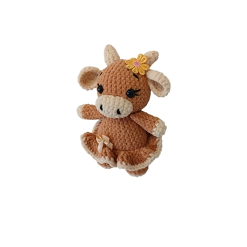 Peluche vaca hecha a mano a ganchillo (amigurumi). - Imagen 2