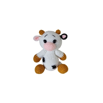 Peluche vaca hecho a mano a ganchillo (amigurumi). - Imagen 1