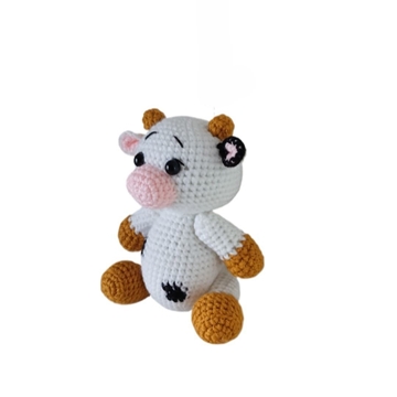 Peluche vaca hecho a mano a ganchillo (amigurumi). - Imagen 2