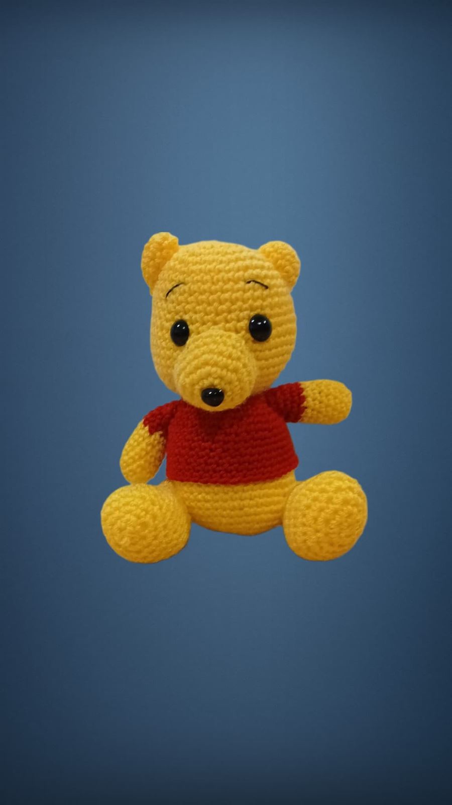 Peluche winnie pooh hecho a mano a ganchillo (amigurumi). - Imagen 1