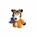 Peluche zorro aviador hecho a mano a ganchillo (amigurumi). - Imagen 1