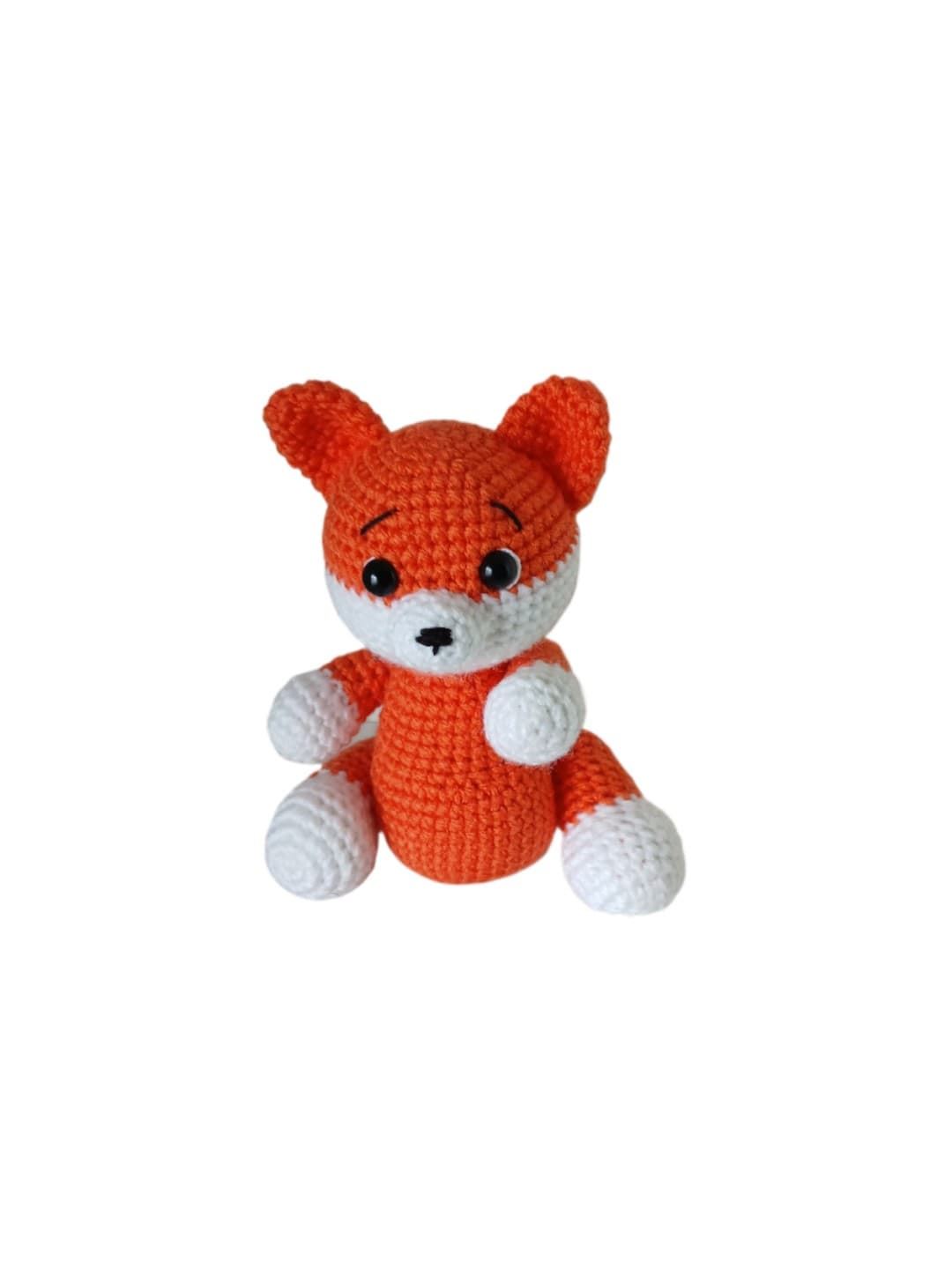 Peluche zorro hecho a mano a ganchillo (amigurumi). - Imagen 1