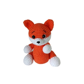 Peluche zorro hecho a mano a ganchillo (amigurumi). - Imagen 1