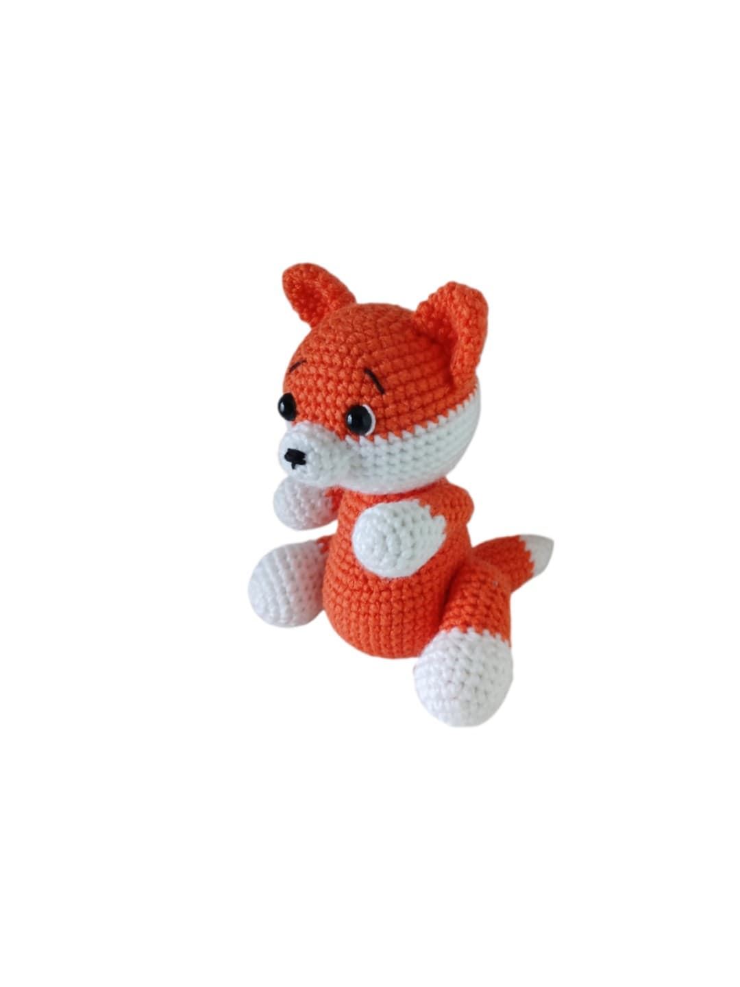 Peluche zorro hecho a mano a ganchillo (amigurumi). - Imagen 2