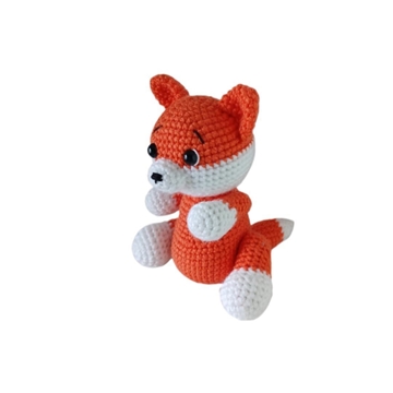 Peluche zorro hecho a mano a ganchillo (amigurumi). - Imagen 2