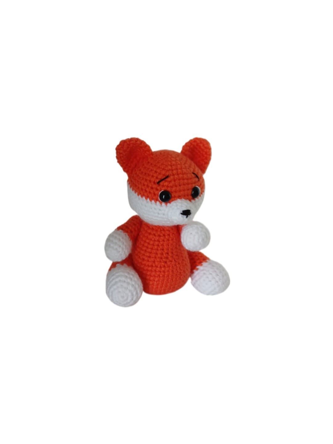 Peluche zorro hecho a mano a ganchillo (amigurumi). - Imagen 3