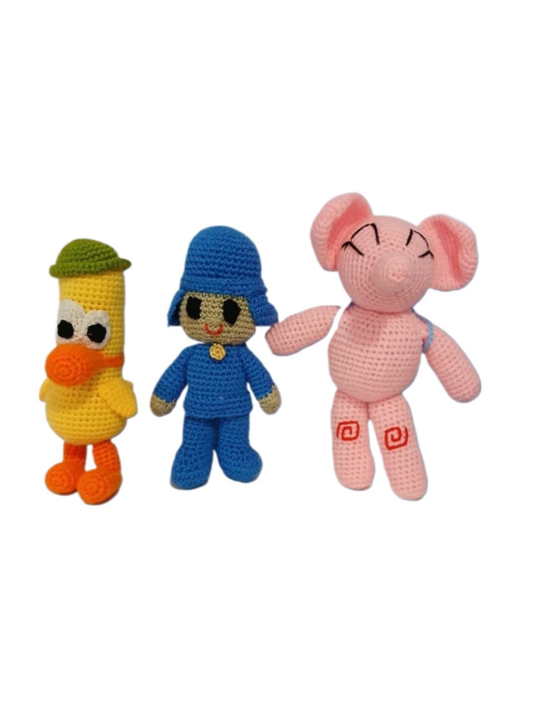 Peluches pato, elly y pocoyo hecho a mano a ganchillo (amigurumi). - Imagen 2