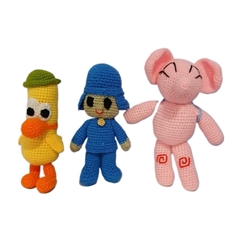 Peluches pato, elly y pocoyo hecho a mano a ganchillo (amigurumi). - Imagen 2