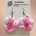 Pendientes rosa y fucsia hechos a mano a ganchillo. - Imagen 1