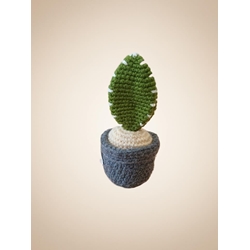 Planta cactus hecha a mano a ganchillo (amigurumi). - Imagen 1