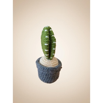 Planta cactus hecha a mano a ganchillo (amigurumi). - Imagen 2