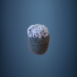 Planta cactus ondulado lila hecho a mano a ganchillo (amigurumi). - Imagen 1