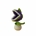 Planta carnívora con tarro blanco de plantas contra zombies hecha a mano a ganchillo (amigurumi). - Imagen 1